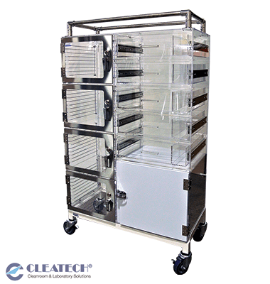 Custom Mobile Desiccator Cart with Kitting Storage